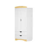 2 door wardrobe white and massive wood