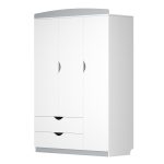 трикрилен гардероб с акцентен цвят