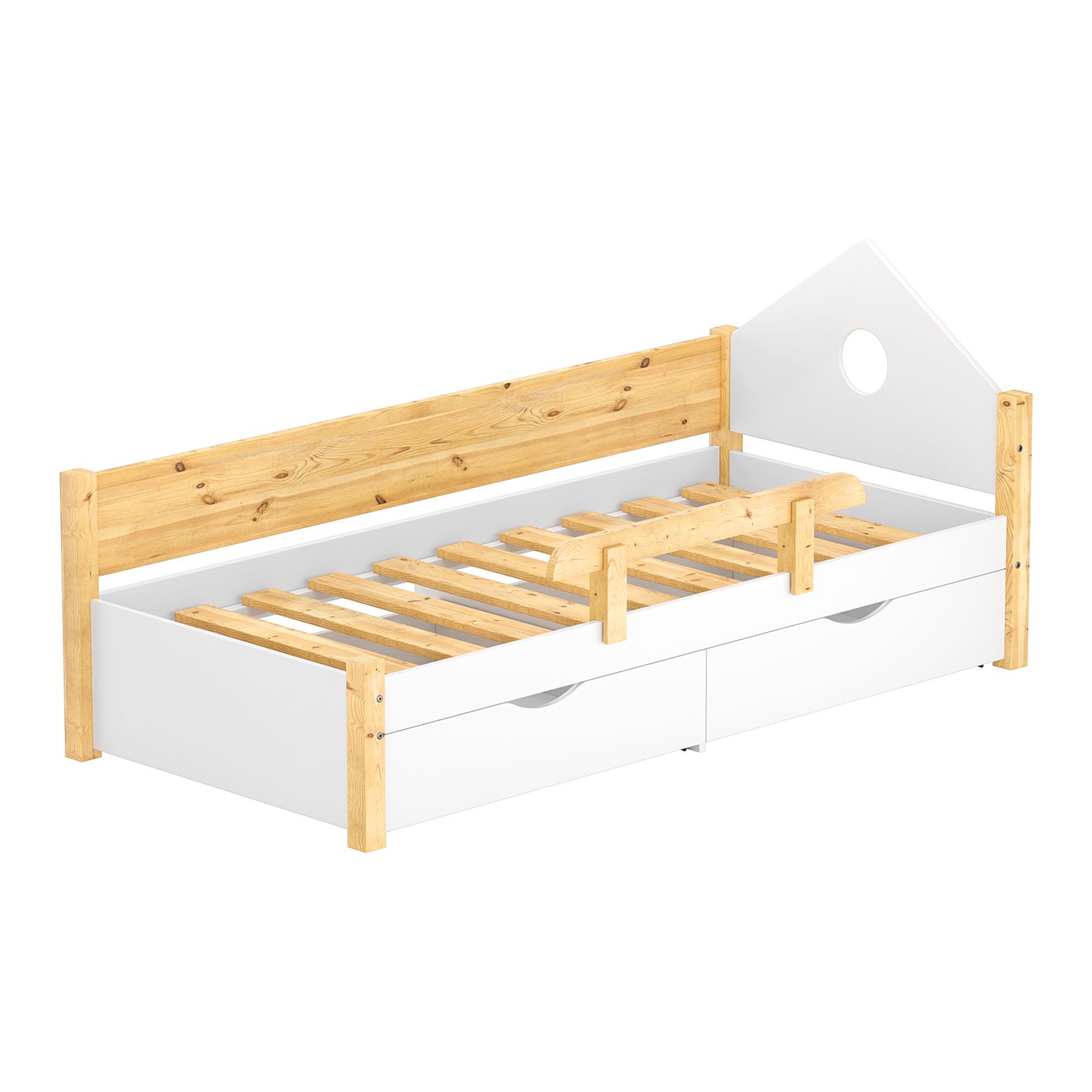 single bed version 2 massive wood side panel single bed massive wood side panel