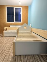 Pat de o persoană – varianta 2 cu tăblie laterală din lemn masiv - imagine 3