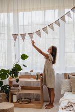 boho collection wooden shelf storage