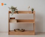 pine wood storage shelf