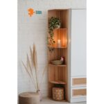 high wooden wardrobe shelf