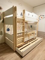 Pat supraetajat cu pat suplimentar tip sertar - imagine 2